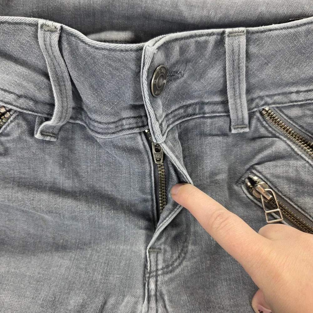 G-Star Raw Lynn Jeans Womens Gray Mid Rise Skinny Ankle Zip‎ Fits 29x28